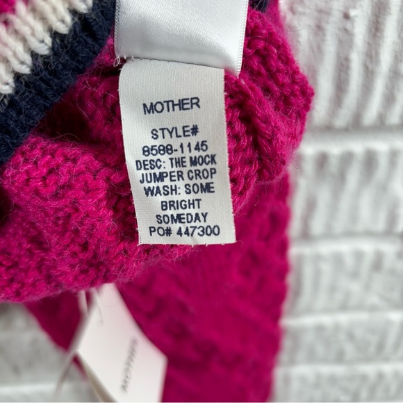 Mother The Mockneck Jumper Crop Sweater Some Bright Someday NWT XS Large - Picture 8 of 9